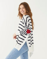 Amour Navy Striped Sweater by Mer Sea - Fig Linens and Home 3