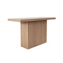 Vanna Natural Oak Pedestal Base Console Table by Worlds Away