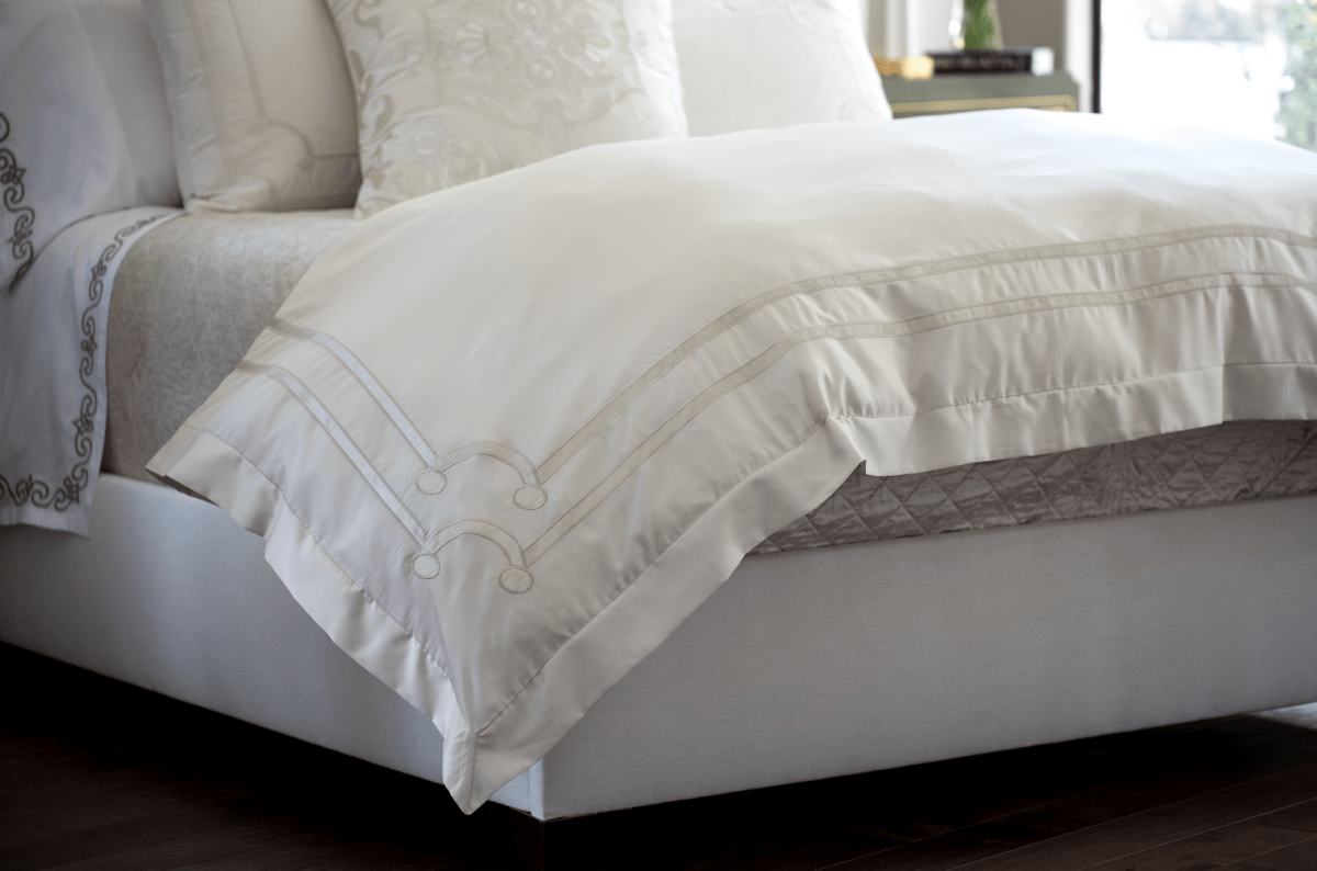 Lili Alessandra Vendome Ivory Duvet Cover