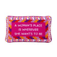 Throw Pillow - A Woman's Place Needlepoint Pillow by Furbish Studio - Front Side