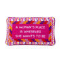 Throw Pillow - A Woman's Place Needlepoint Pillow by Furbish Studio - Front Side