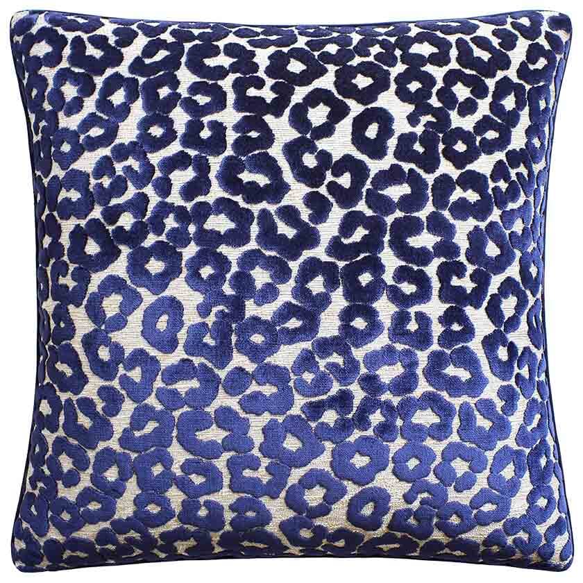 Wild Cat Navy - Throw Pillow by Ryan Studio