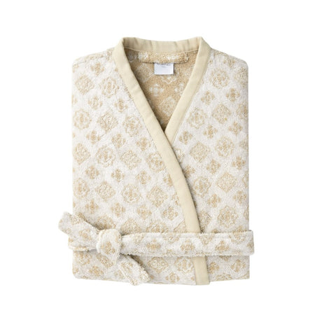 Yves Delorme Allure Kimono Women's Bathrobe | Luxury Robes at Fig Linens and Home - Folded