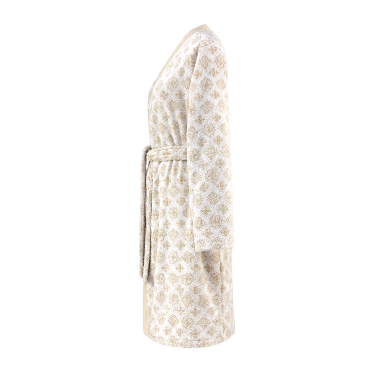 Woman Bathrobe Side View - Yves Delorme Allure Luxury Robe at Fig Linens and Home