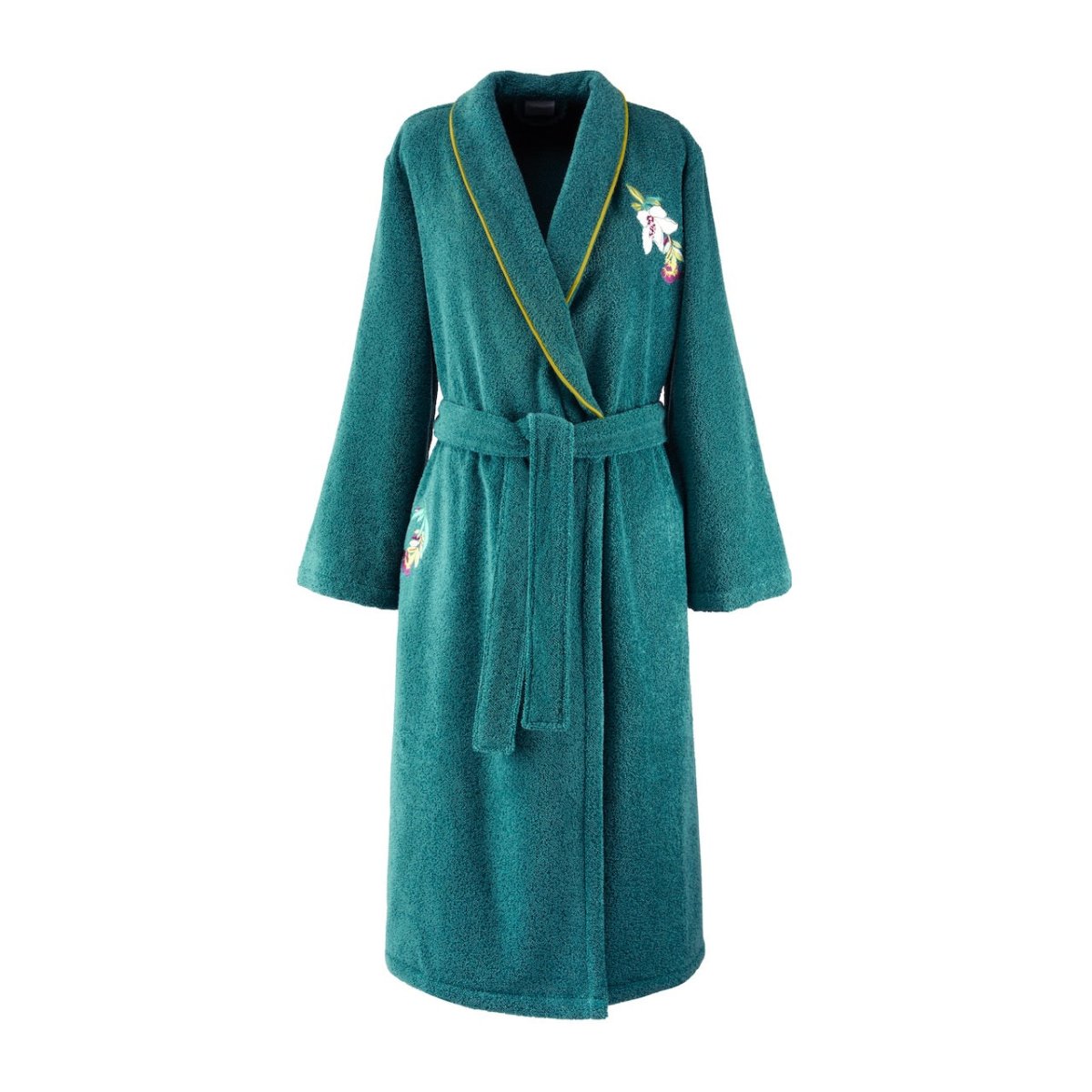 Women's Bathrobe Front - Panorama Shawl Collar Cotton Modal Robe by Yves Delorme