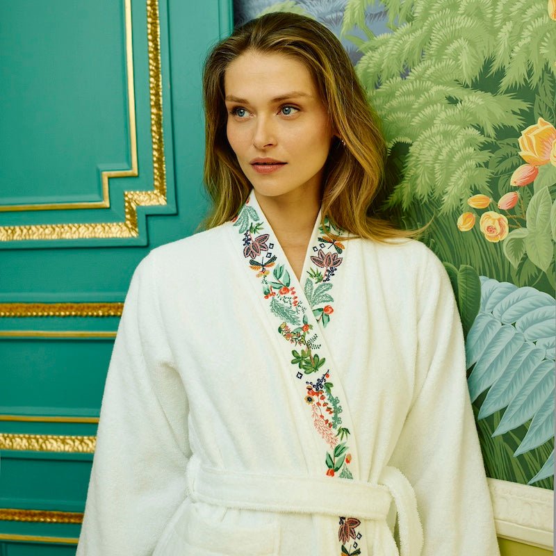 Woman Bathrobe JardinsLifestyle - Yves Delorme - Peignoir 1 Fig Linens and Home