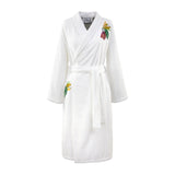 Yves Delorme Robe - Parfum Embroidery - Women's Shawl Collar Organic Cotton Bathrobe - Front View