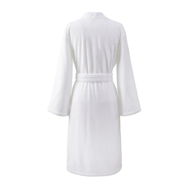 Yves Delorme Robe - Parfum Embroidery - Women's Shawl Collar Organic Cotton Bathrobe - Reverse View