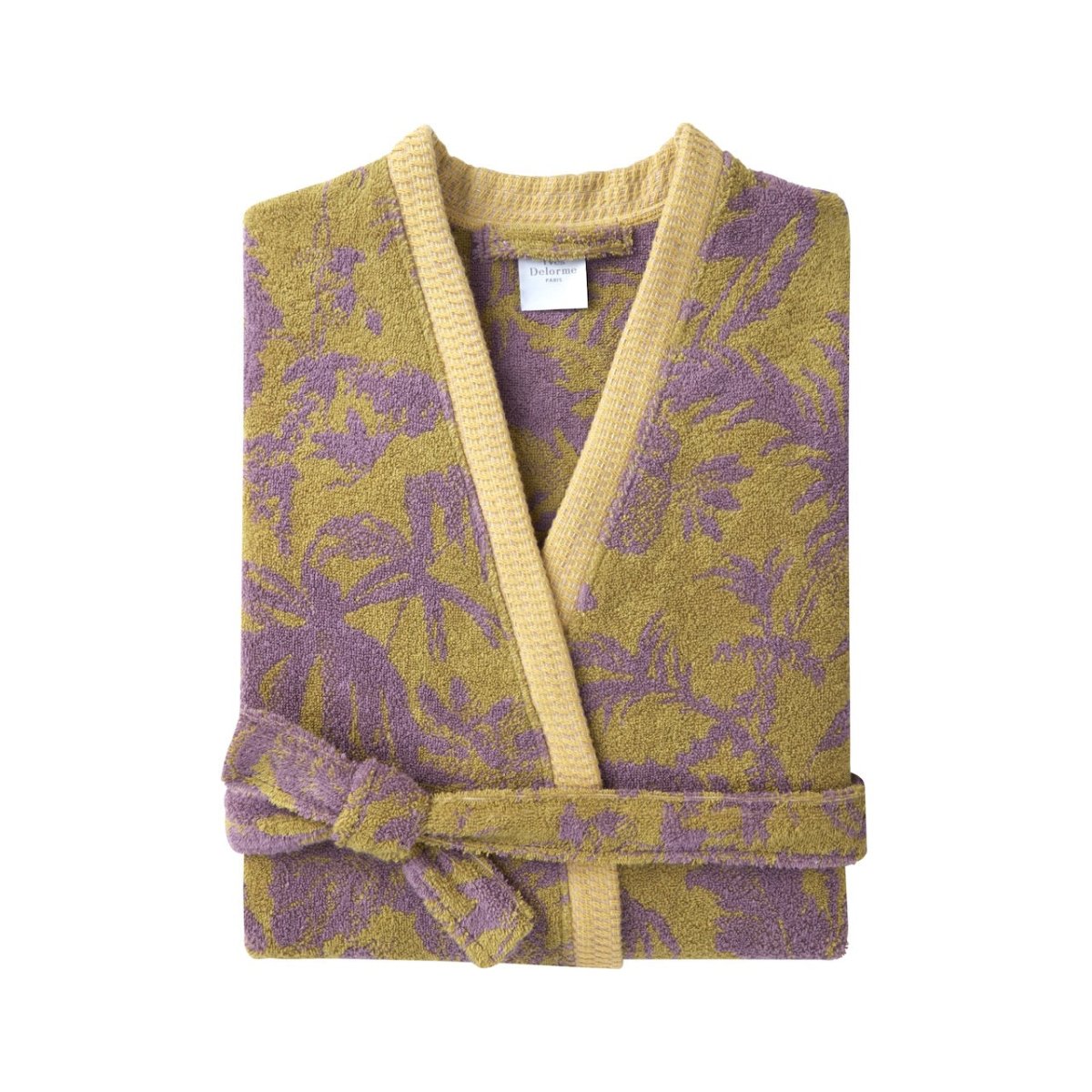 Robe Folded - Yves Delorme Organic Cotton Fresque Kimono Women's Bathrobe at Fig Linens and Home