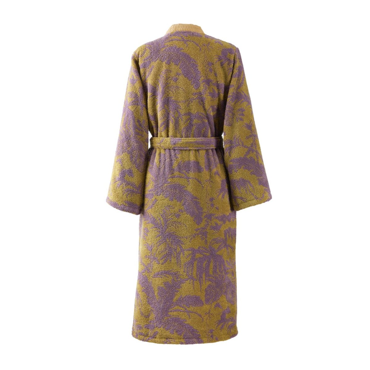 Robe Back Full View - Yves Delorme Organic Cotton Fresque Kimono Women's Bathrobe Loungewear