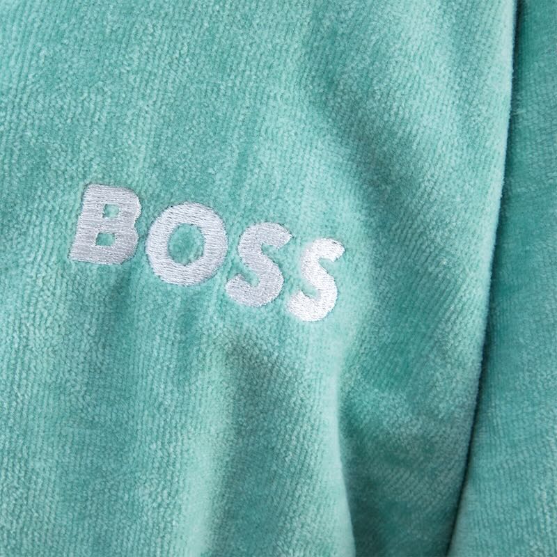 Boss Plain Aruba Blue Robes by Hugo Boss Home at Fig Linens and Home