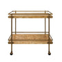 Bar Cart Front - Cash Burlwood Bar Cart by Worlds Away