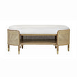 Beale Cerused Oak Bench Worlds Away - Fig Linens and Home - Storage Bench Front View