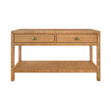 Console Table Front View - Ciara Rattan Console - Worlds Away Furniture at Fig Linens and Home