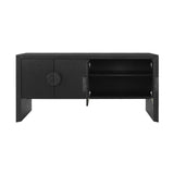 Buffet Table - Worlds Away Colt Black Console - Open Doors