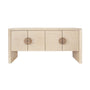 Buffet Table - Worlds Away Colt Grasscloth Natural Console - Front View