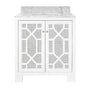 Vanity Front - Schaffer White Bath Vanity | Worlds Away Bathroom Vanities