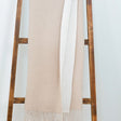 Cashmere Throw - Alashan 100% Cashmere  Throw in White and Bisque at Fig Linens and Home