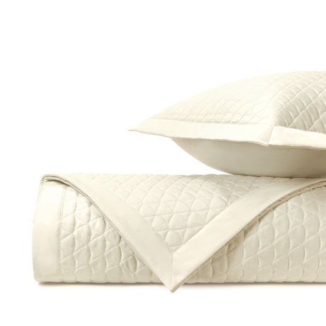 ANASTASIA Quilted Coverlet in Ivory by Home Treasures at Fig Linens and Home