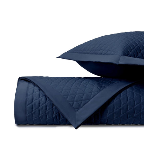 ANASTASIA Quilted Coverlet in Navy Blue by Home Treasures at Fig Linens and Home