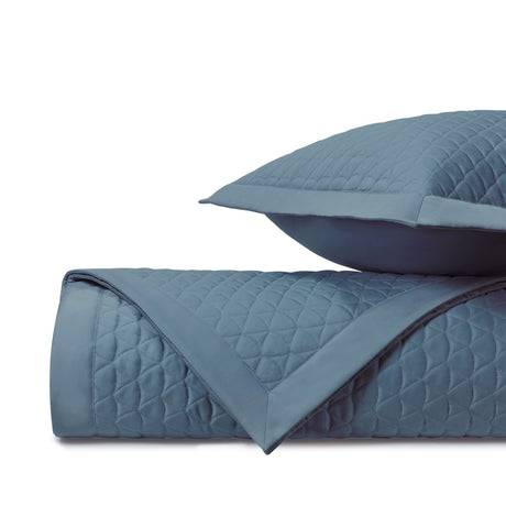 ANASTASIA Quilted Coverlet in Slate Blue by Home Treasures at Fig Linens and Home