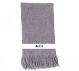 100% Cashmere Plain Weave Throw by Alashan ash