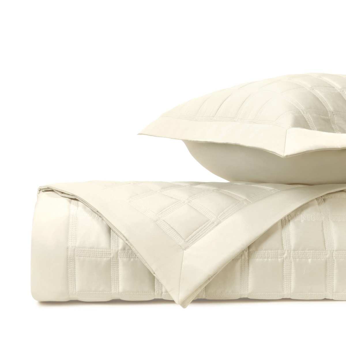 ATHENS Quilted Coverlet in Ivory by Home Treasures at Fig Linens and Home