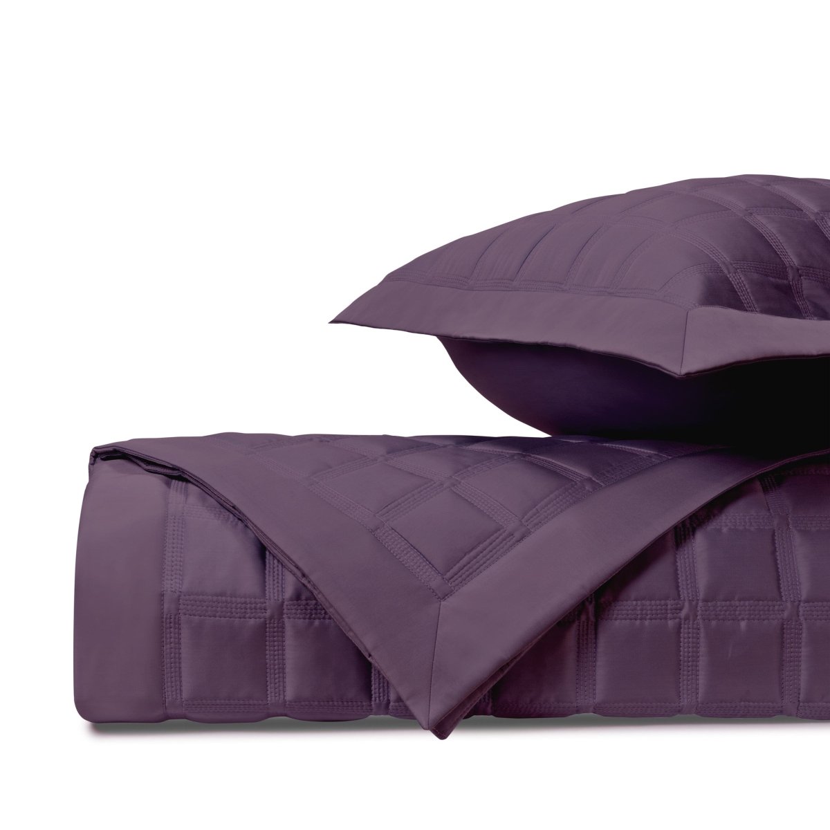 ATHENS Quilted Coverlet in Purple by Home Treasures at Fig Linens and Home