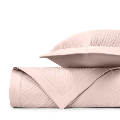 BLAZE Quilted Coverlet in Light Pink by Home Treasures at Fig Linens and Home