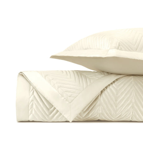 CHARLESTON Quilted Coverlet in Ivory by Home Treasures at Fig Linens and Home