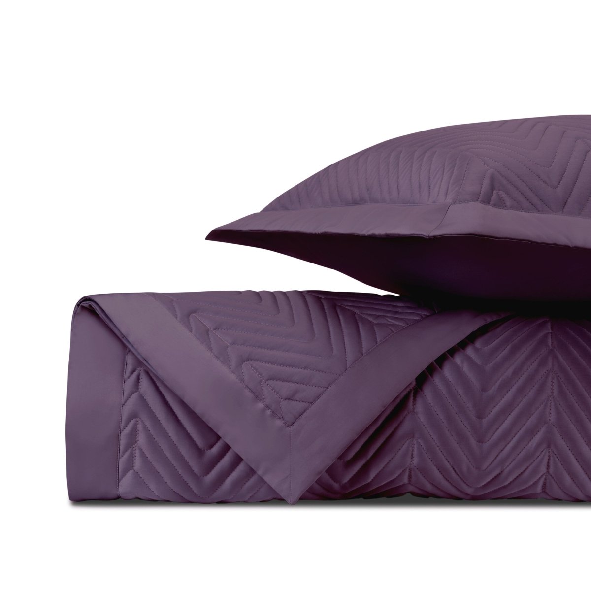 CHARLESTON Quilted Coverlet in Purple by Home Treasures at Fig Linens and Home