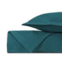 CHARLESTON Quilted Coverlet in Teal by Home Treasures at Fig Linens and Home