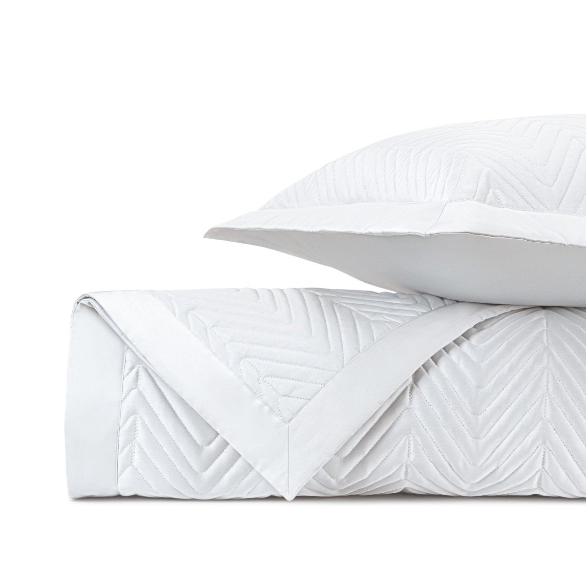 CHARLESTON Quilted Coverlet in White by Home Treasures at Fig Linens and Home