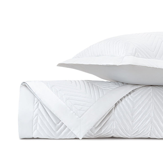 CHARLESTON Quilted Coverlet in White by Home Treasures at Fig Linens and Home