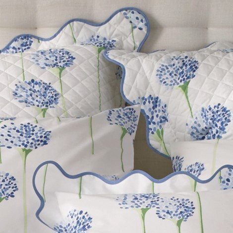 Quilted Bedding - Charlotte Azure by LULU dk for Matouk Bedding - Fig Linens and Home