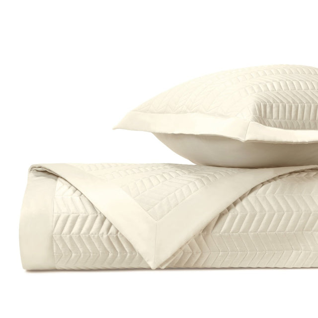 CHESTER Quilted Coverlet in Ivory by Home Treasures at Fig Linens and Home