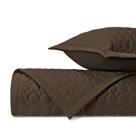 CLEO Quilted Coverlet in Chocolate by Home Treasures at Fig Linens and Home