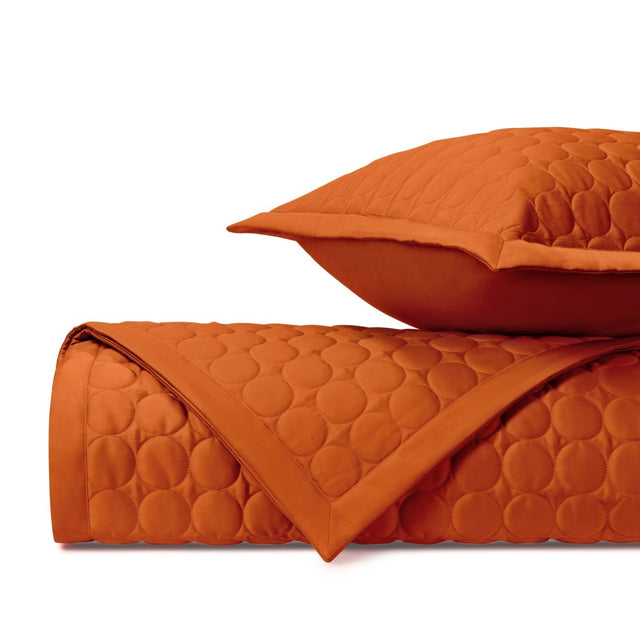 CLEO Quilted Coverlet in Clementine by Home Treasures at Fig Linens and Home