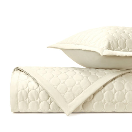 CLEO Quilted Coverlet in Ivory by Home Treasures at Fig Linens and Home