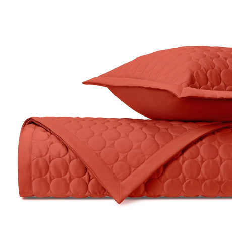 CLEO Quilted Coverlet in Lobster by Home Treasures at Fig Linens and Home