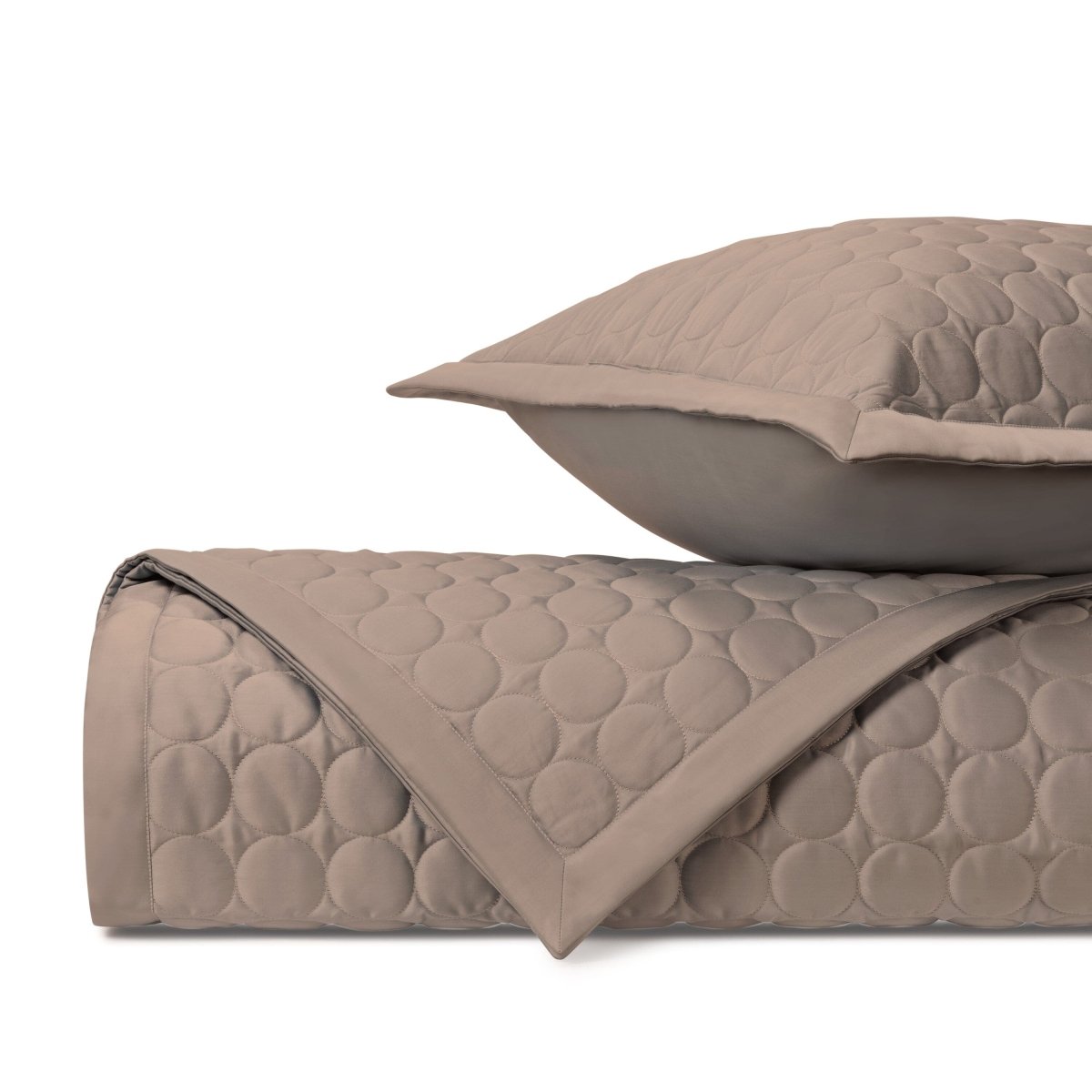 CLEO Quilted Coverlet in Mist Gray by Home Treasures at Fig Linens and Home