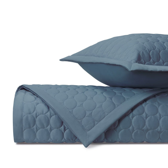 CLEO Quilted Coverlet in Slate Blue by Home Treasures at Fig Linens and Home