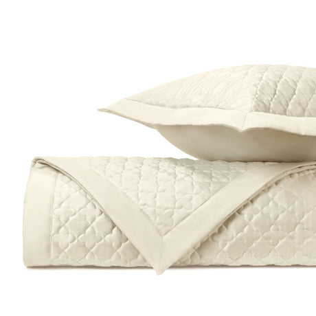 CLOVER Quilted Coverlet in Ivory by Home Treasures at Fig Linens and Home