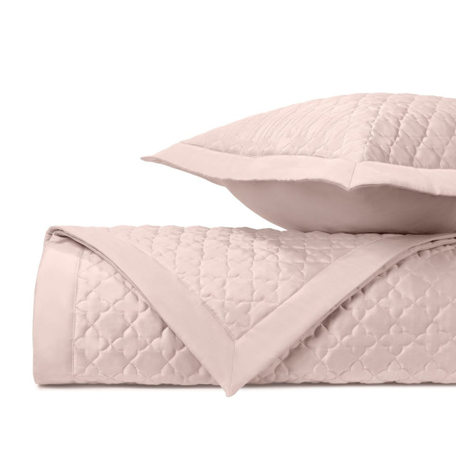 CLOVER Quilted Coverlet in Light Pink by Home Treasures at Fig Linens and Home