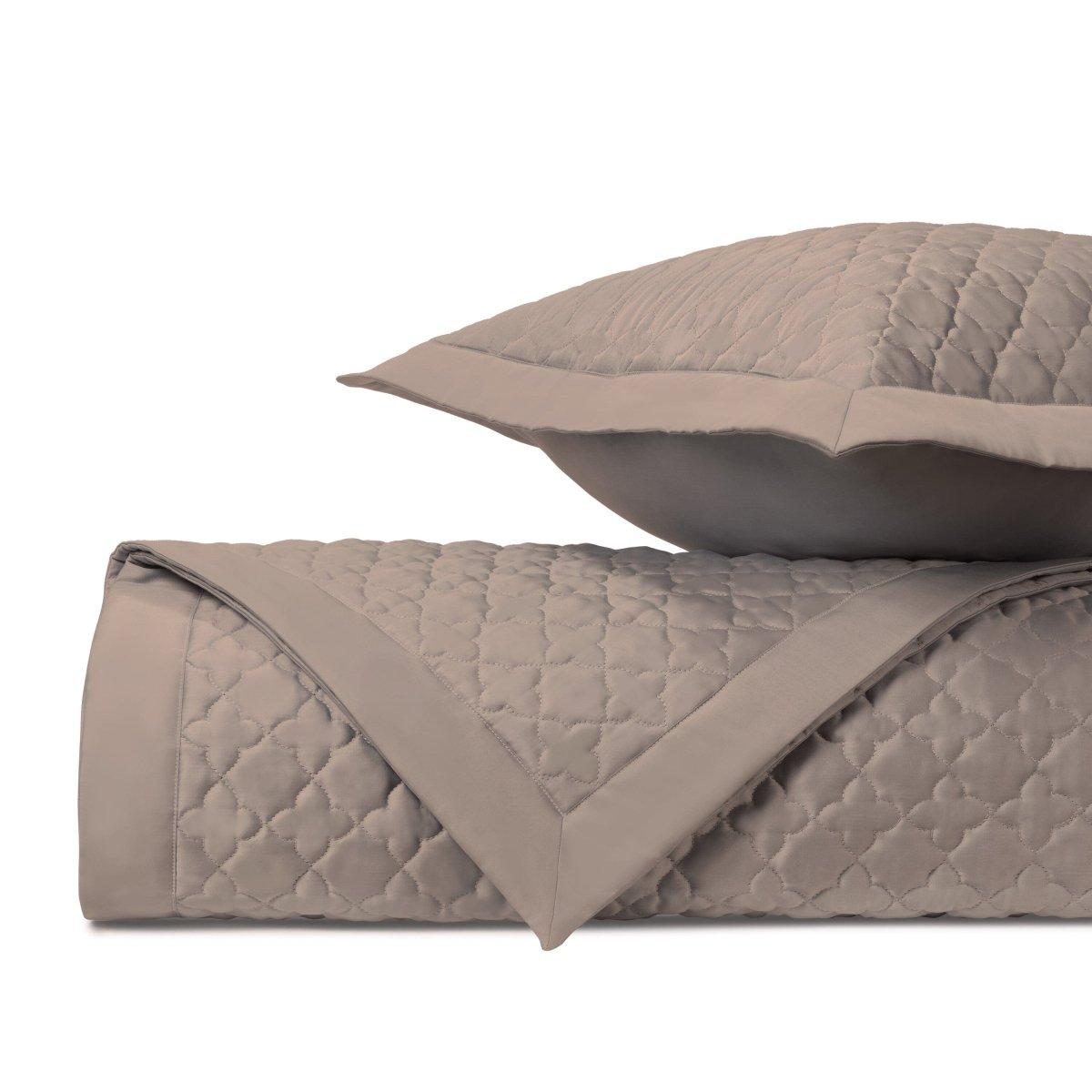 CLOVER Quilted Coverlet in Mist Gray by Home Treasures at Fig Linens and Home