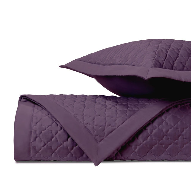 CLOVER Quilted Coverlet in Purple by Home Treasures at Fig Linens and Home