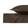 DARA Quilted Coverlet in Chocolate by Home Treasures at Fig Linens and Home