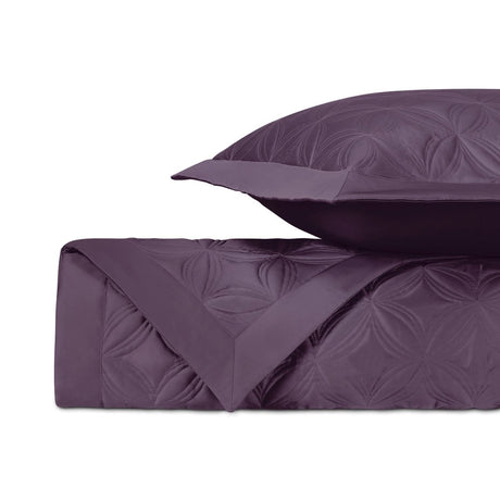 DARA Quilted Coverlet in Purple by Home Treasures at Fig Linens and Home