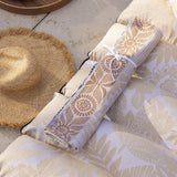 Barbade beige beach towel by le jacquard français