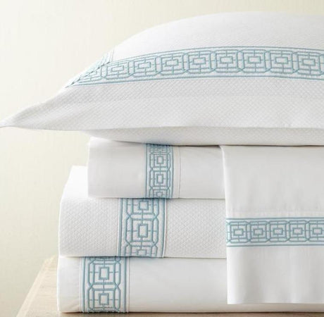 Lennox Embroidered Sateen Bedding by Legacy Home | Fig Linens